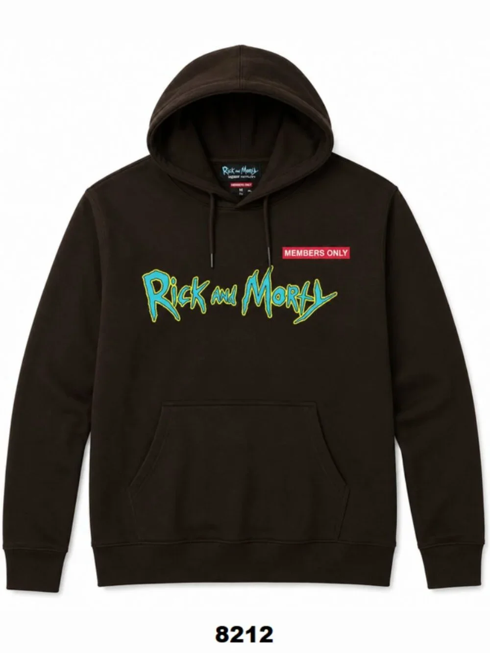 NWT Members Only Rick and Morty Men's Large Sweatshirt Pullover Hoodie W/Pocket